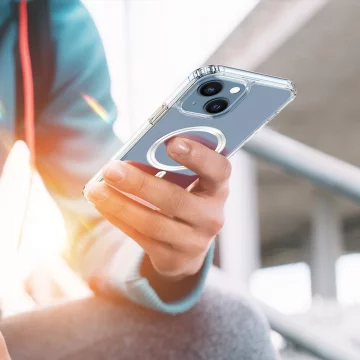Dux Ducis Clin magnetické pouzdro pro iPhone 14 Plus kompatibilní s MagSafe transparentní