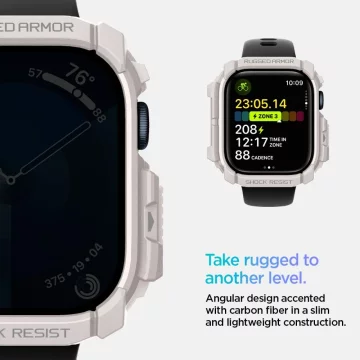 POUZDRO PRO APPLE WATCH 10 (46MM) BÉŽOVÉ DUNE BÉŽOVÉ SPIGEN RUGGED ARMOR PRO