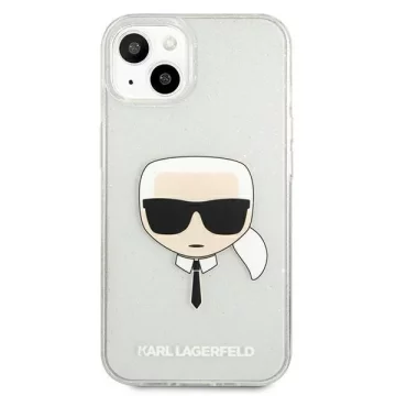 Karl Lagerfeld KLHCP13SKHTUGLS iPhone 13 mini 5,4" srebrny/stříbrný pevný obal Glitter Karl`s Head