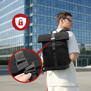 Bange Waterproof Backpack for Laptop 15.6" City Travel 45x30x16 cm for Work Airplane Men's Women's with USB Port Black