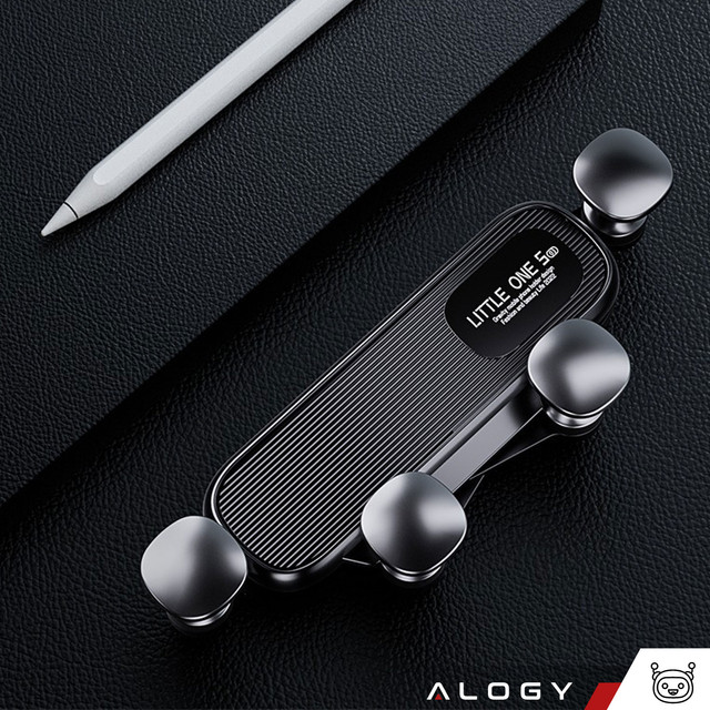 Car phone holder for car grill, gravity, for Alogy Airvent air vent Black