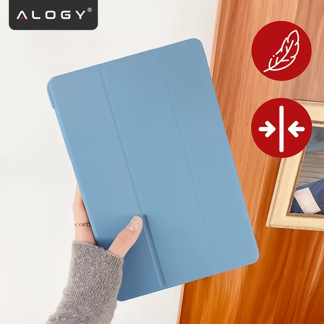Etui do Apple iPad 11gen. 11" 2025 / 10gen. 10.9" 2022 Ochronne Hybrydowe z Miejscem na Rysik, Składana Okładka, Funkcja Podstawki, Alogy HybridBook™ Case – Błękitne