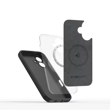 Etui Tech-Protect Liquid Silicone MagSafe iPhone 16e Czarny