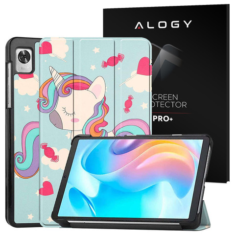 Flip Case Alogy Book Cover for Realme Pad Mini 8.7 Unicorn Glass
