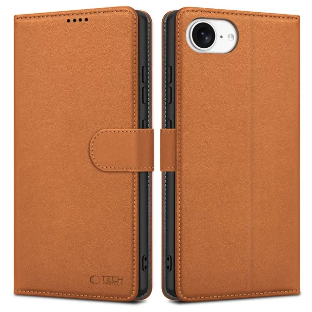 Etui do iPhone 16e Tech-Protect Wallet Saddle Brown
