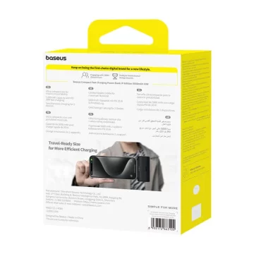 Powerbank Baseus Compact IP 5000mAh 20W Lightning + USB-C Czarny