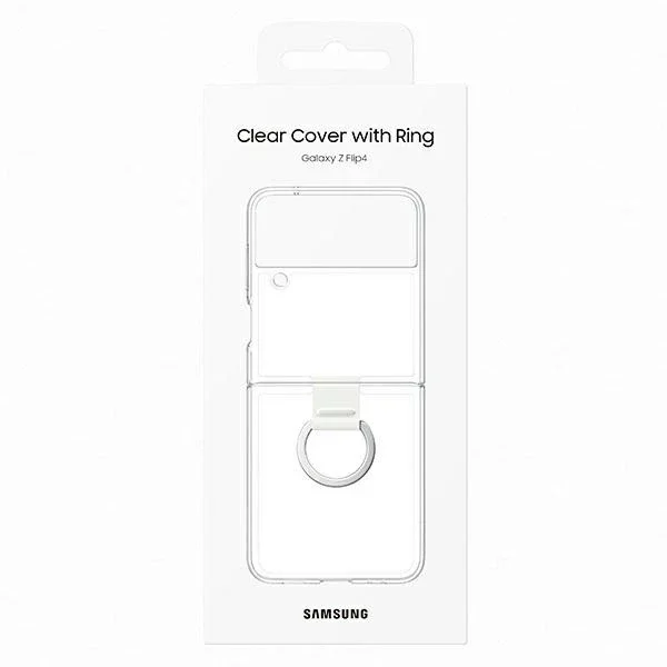 Pouzdro Samsung EF-OF721CTEGWW pro Samsung Galaxy Z Flip 4 Transparentní průhledný krycí kroužek