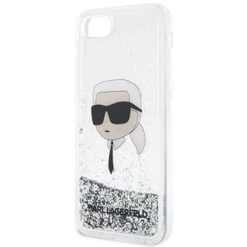 Etui ochronne na telefon Karl Lagerfeld KLHCI8LNKHCH do Apple iPhone 7/8/ SE 2020/2022 srebrny/silver hardcase Glitter Karl Head