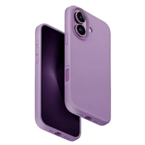 Etui UNIQ Lino Hue do iPhone 16 MagClick Różowe Silikonowe