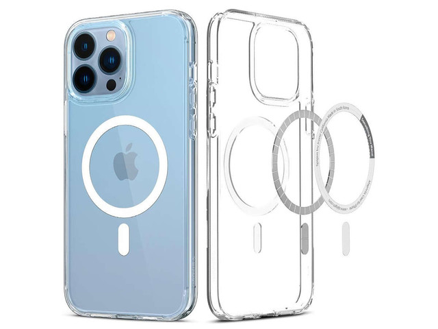 Etui obudowa Spigen Ultra Hybrid Mag do Apple iPhone 13 Pro White + Szkło