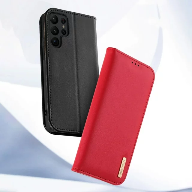 Etui ochronne Dux Ducis Hivo do Samsung Galaxy S23+ pokrowiec z klapką portfel podstawka blokada RFID brązowe