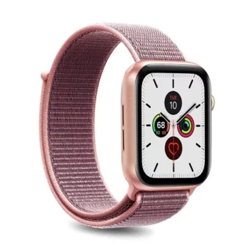 Pasek Nylonowy Puro Sport Band do Apple Watch 42/44/45 mm w Różowym – ultralekki i wygodny na każdą okazję
