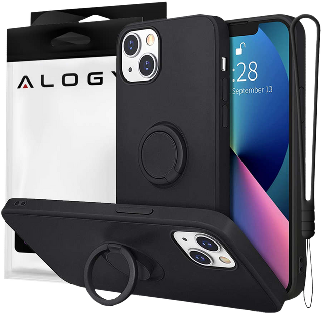 Silikonové pouzdro Ring Ultra Slim Alogy pro Apple iPhone 13 Mini Black