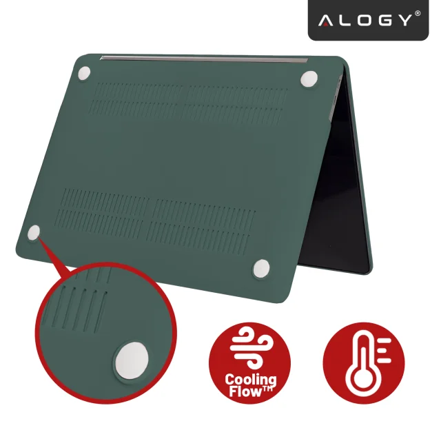 Pouzdro pro Apple MacBook Air 13 / 13,3" 2018–2021 (M1 A2337/A2179/A1932) – Flexibilní, matné ochranné pouzdro, lehké a odolné – Alogy AirGuard™ Green