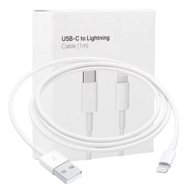 Kabel 100 cm USB-C für Lightning PowerDelivery für Apple iPhone USB-Datenladekabel PD 20 W Weiß