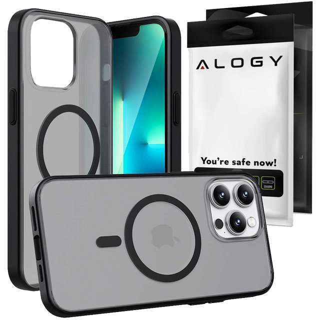 Alogy MagMat matné pouzdro na telefon pro MagSafe ochranný kryt pro Apple iPhone 14 Pro Max Black