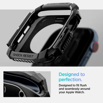 ETUI DO APPLE WATCH 10 (46MM) CZARNE MATTE BLACK SPIGEN RUGGED ARMOR PRO