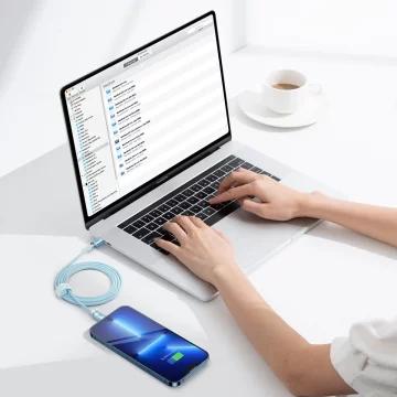 Baseus Crystal Shine Series USB Type C - Lightning Kabel Schnellladung Power Delivery 20W 1.2m blau (CAJY001303)