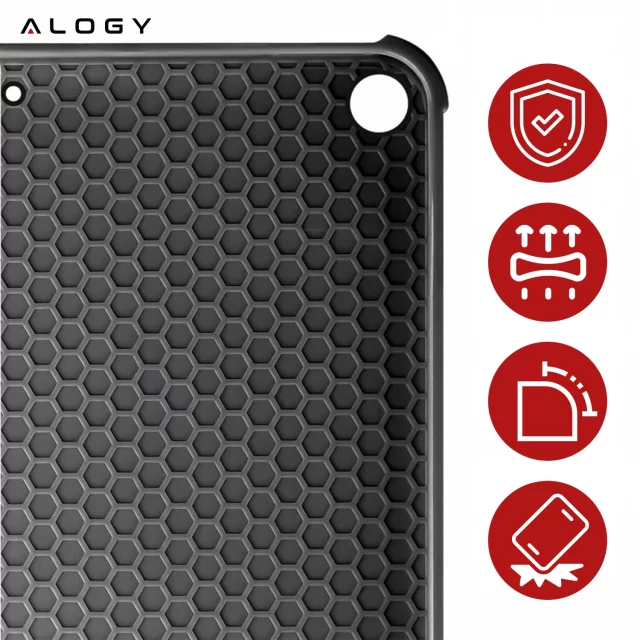 Hülle für Apple iPad 10.2 9 Gen 8/7 2021/2020/2019 Smart Pencil Case Alogy TPU Tablet Cover Schwarz Glas