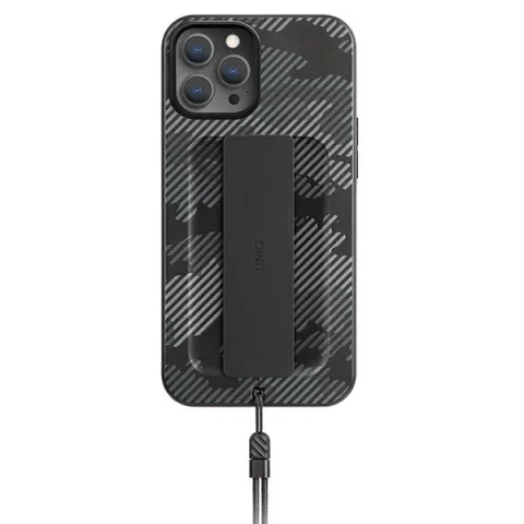 UNIQ pouzdro Heldro pro iPhone 12 Pro Max 6,7" Black Camo/Charcoal Camo Antimicrobial