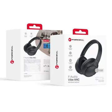 Forcell F-Audio Vibe ANC TUYA APP Wireless On-Ear Headphones Black