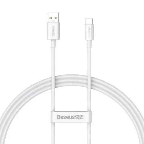Baseus Superior Series SUPERVOOC USB-A auf USB-C 65W 1m Kabel weiß