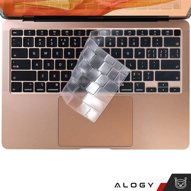 Alogy ochranné pouzdro silikonový kryt klávesnice pro Apple Macbook Air 13 M1 2019-2020 průhledný