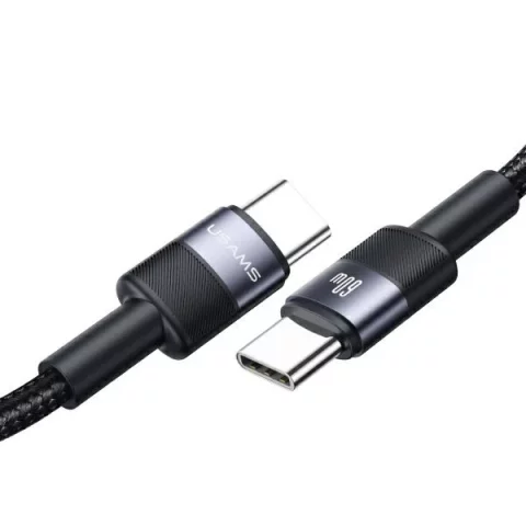 Kabel USAMS SJ724 USB-C na USB-C 1,2 m, 60 W, ocel, rychlé nabíjení