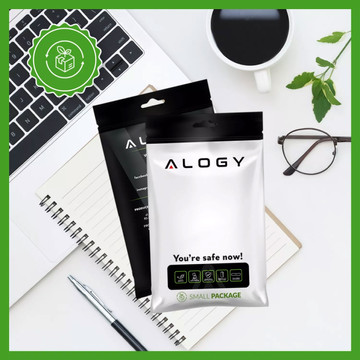 Pouzdro MagSafe pro iPhone 15 Pro Glamour Luxury Slim Ring Cover Alogy Black Transparent Glass