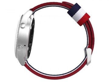 Welling nylon strap for Samsung Gear S3 /watch 46mm red white navy blue (22mm)