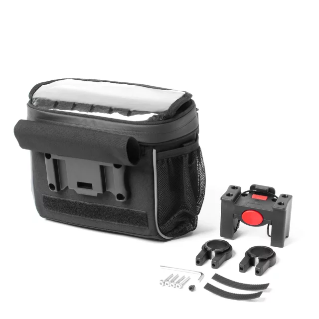 Wozinsky taška na řídítka taška přes rameno na kolo černá (WBHBB-01)