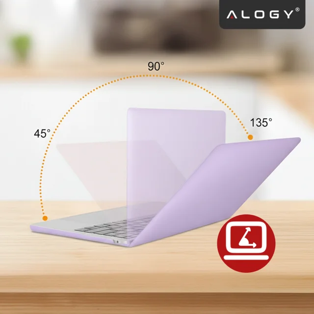 Pouzdro pro Apple MacBook Air 13 / 13,3" 2018–2021 (M1 A2337/A2179/A1932) – Flexibilní, matné ochranné pouzdro, lehké a odolné – Alogy AirGuard™ Purple
