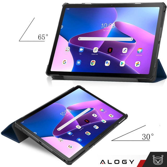 Tablet-Hülle Lenovo Tab M10 FHD Plus 10.6 3 GEN 3RD 3gen 2023 TB-125FU / TB-128FU Hülle Buchcover Marineblaues Glas