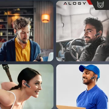 Kabelloses Headset für Bluetooth 4.0-Anrufe, Auto-Headset mit Display V8 Schwarz