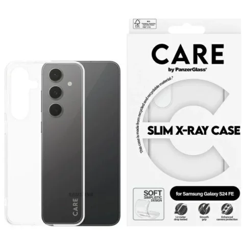 Hülle für Samsung Galaxy S24 FE CARE von PanzerGlass Slim X-Ray Case Transparent