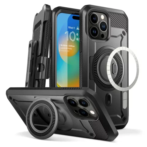 Supcase UB Pro Mag oder MagSafe Hülle für iPhone 15 Pro Schwarz