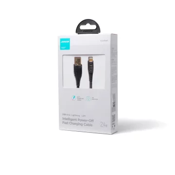 Rychlonabíjecí kabel Joyroom s chytrým vypínačem USB-A - Lightning 2.4A 1.2m černý (S-UL012A3)