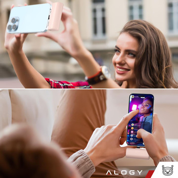 PowerBank 5000mAh Alogy pocket power bank small external charger Power Bank USB-C and lightning Pink