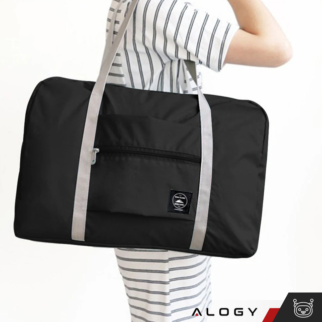 Pánská sportovní taška přes rameno do posilovny na trénink příruční zavazadlo 48x32 látka Alogy Sport Black