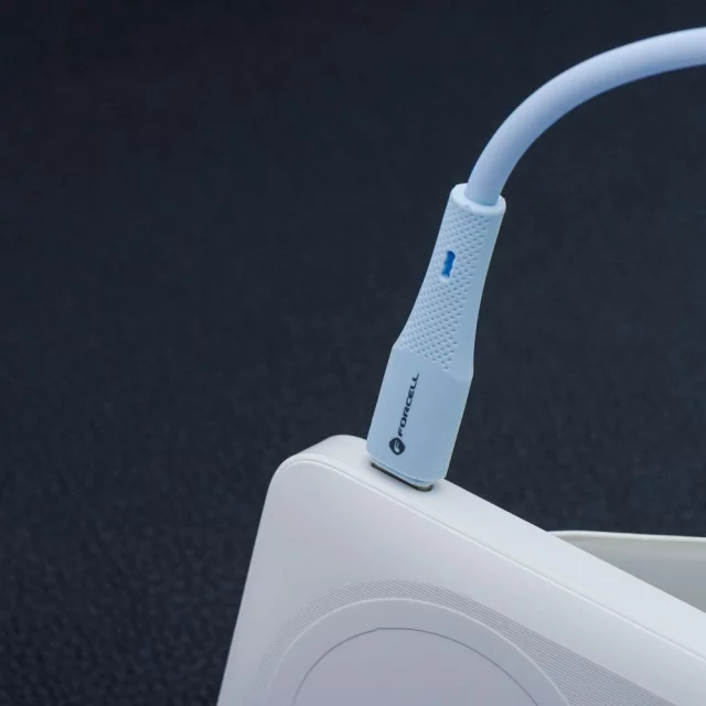 Kabel USB-A – USB-C 66W Forcell F-Energy Silicone 1 m C342 niebieski