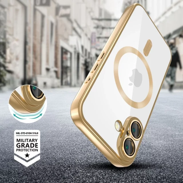 Etui für iPhone 16e Tech-Protect MagFlex MagSafe Shiny Gold