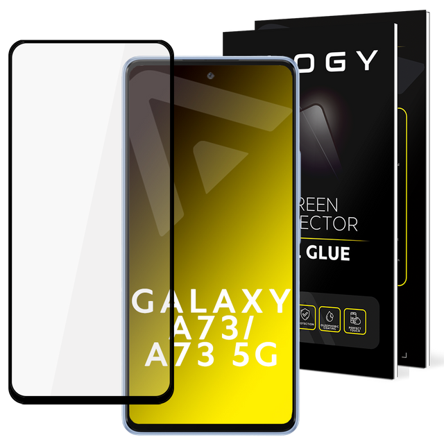 Szkło hartowane do etui Alogy Full Glue case friendly do Samsung Galaxy A73 / A73 5G Czarne
