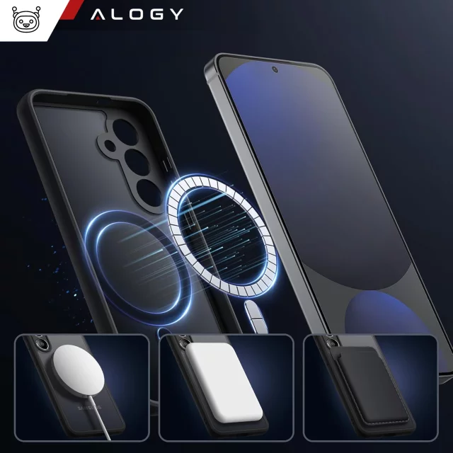 Samsung Galaxy S25 Hülle Alogy Matte HybridMag™️ MagSafe Hülle Matt Schwarz