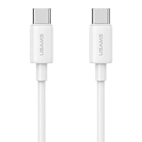 USAMS SJ711 USB-C-auf-USB-C-Kabel 1 m, 60 W, weiß, Schnellladung, YD-Serie
