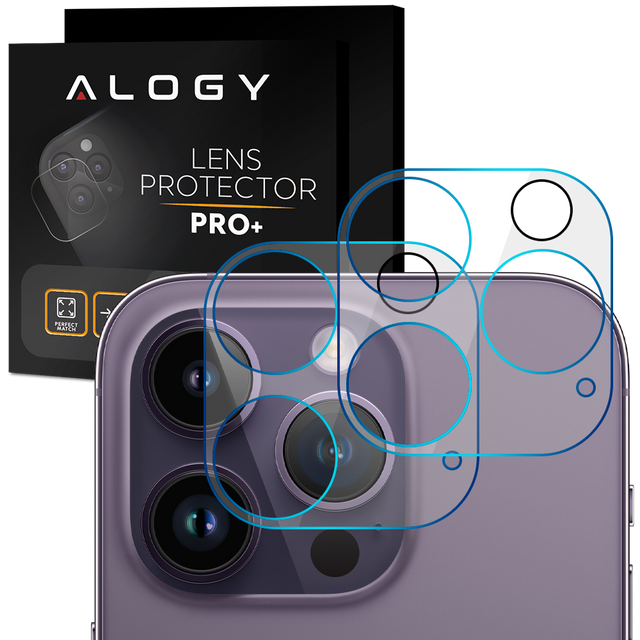 2x Kameralinsenglas für iPhone 15 / 15 Plus Alogy-Linse klar transparent