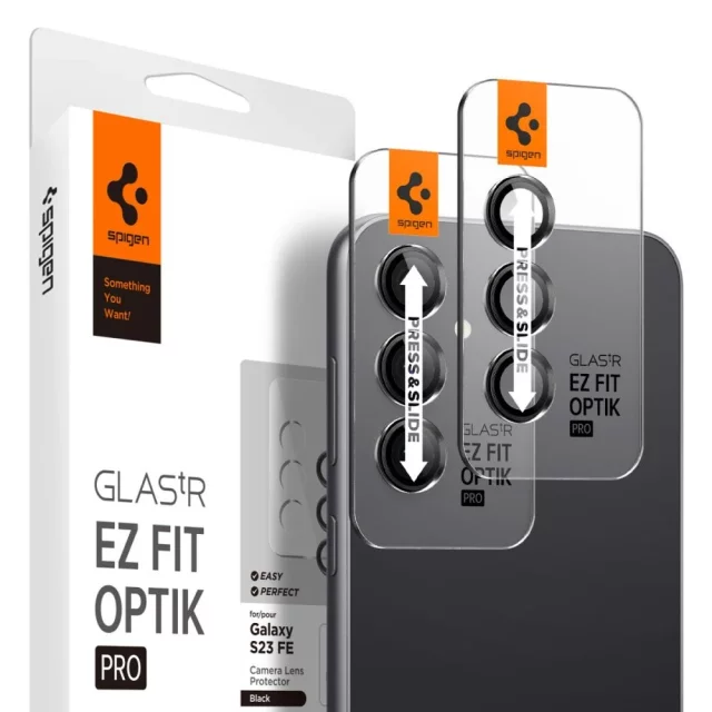 Osłona aparatu Spigen Optik.tr ”Ez Fit” Camera Protector 2-pack do Samsung Galaxy S23 FE Black