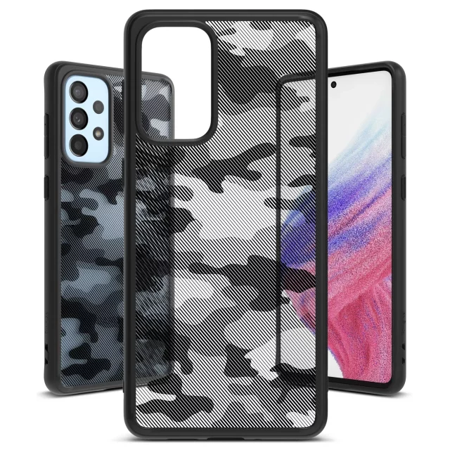 Ringke Fusion Matte TPU-Hülle mit Rahmen für Samsung Galaxy A73 schwarz