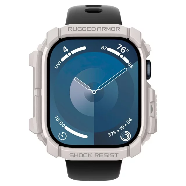 POUZDRO PRO APPLE WATCH 10 (46MM) BÉŽOVÉ DUNE BÉŽOVÉ SPIGEN RUGGED ARMOR PRO