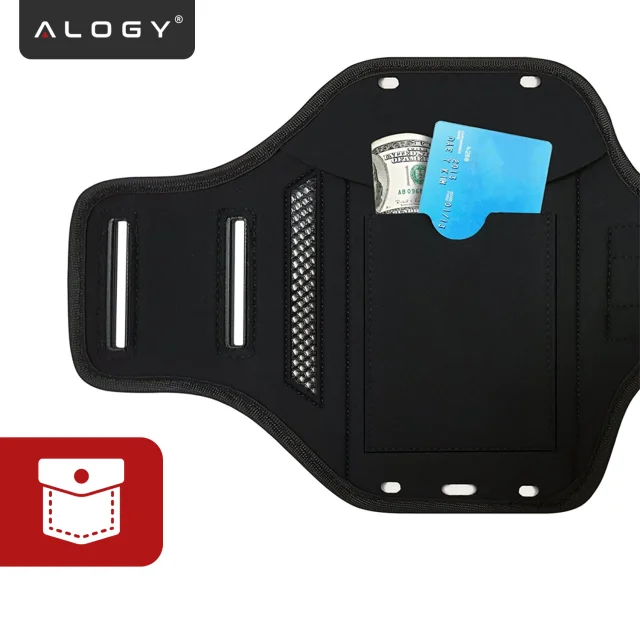 Běžecké pouzdro Alogy WaterProof Sport ArmBand vodotěsné pouzdro na ruku pro telefon 6,7 palce černé