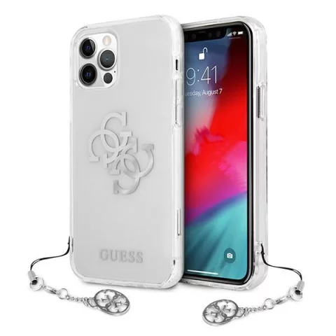 Guess GUHCP12LKS4GSI iPhone 12 Pro Max 6,7" Transparentes Hardcase 4G Silver Charms Collection